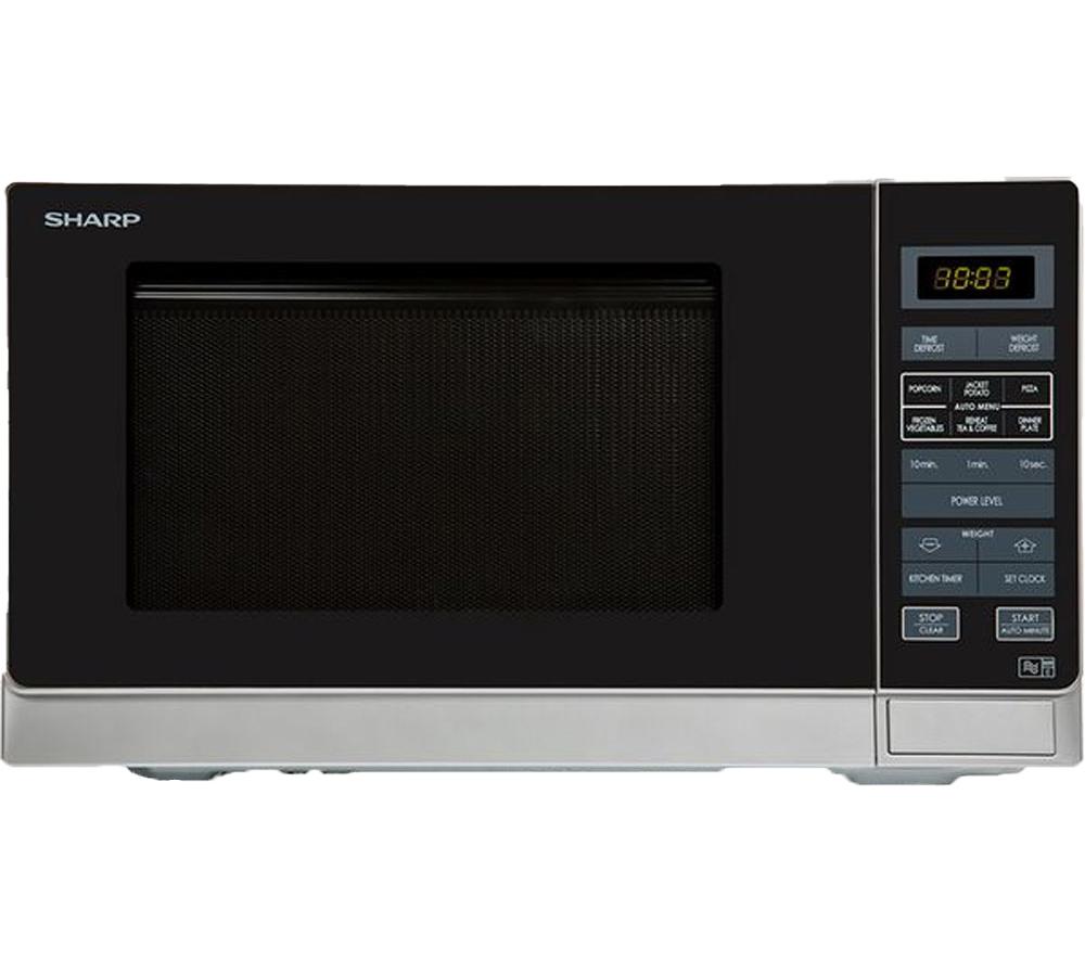 SHARP R372SLM Solo Microwave - Silver