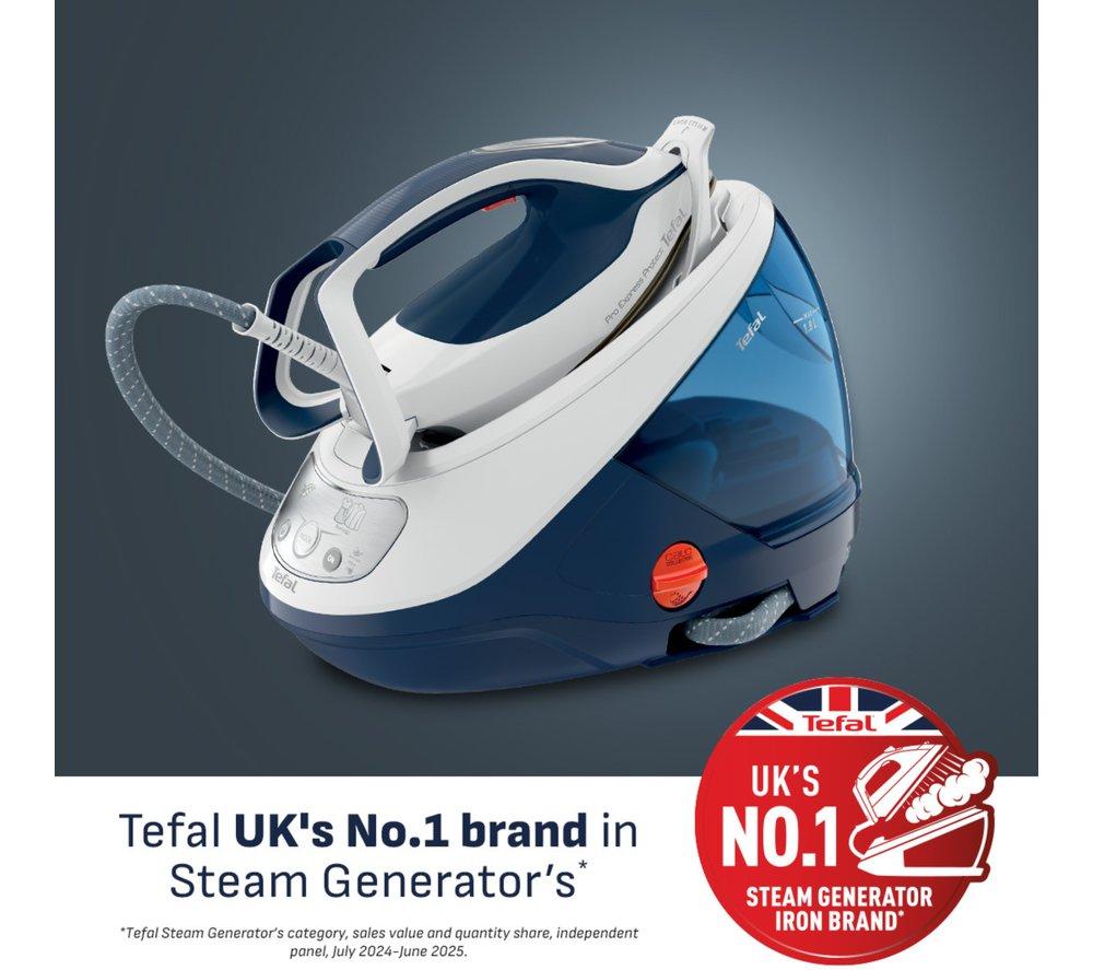 TEFAL Pro Express Protect GV9221G0 Steam Generator Iron - White & Blue