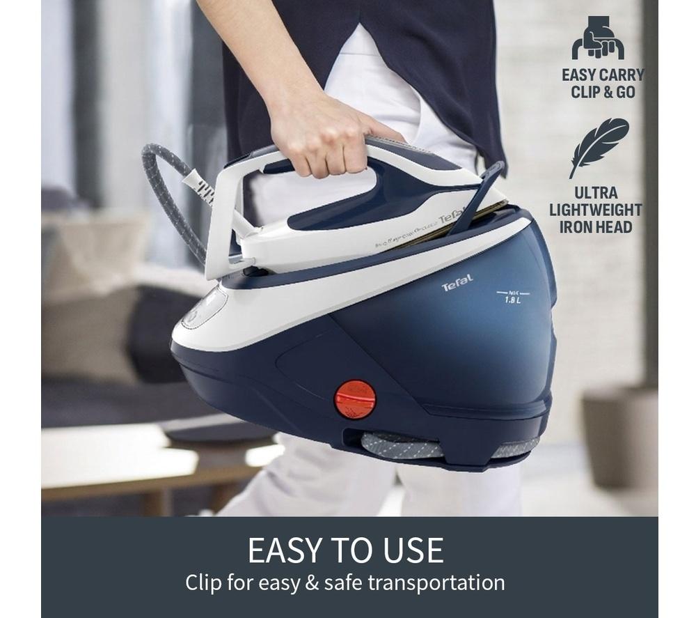 TEFAL Pro Express Protect GV9221G0 Steam Generator Iron - White & Blue