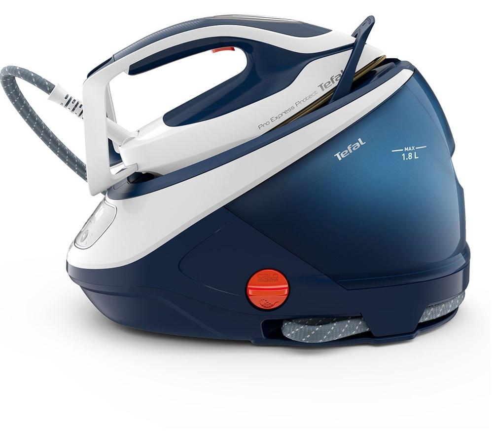 TEFAL Pro Express Protect GV9221G0 Steam Generator Iron - White & Blue