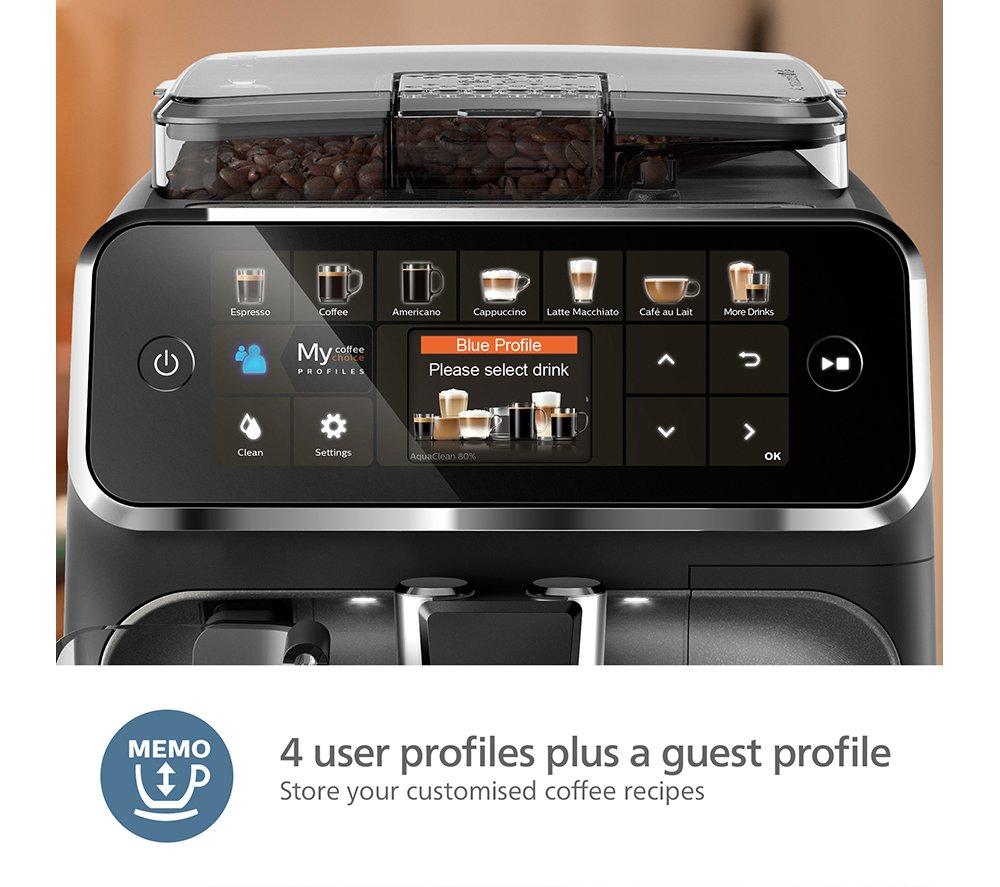 PHILIPS LatteGo EP5446/70 Bean to Cup Coffee Machine - Black
