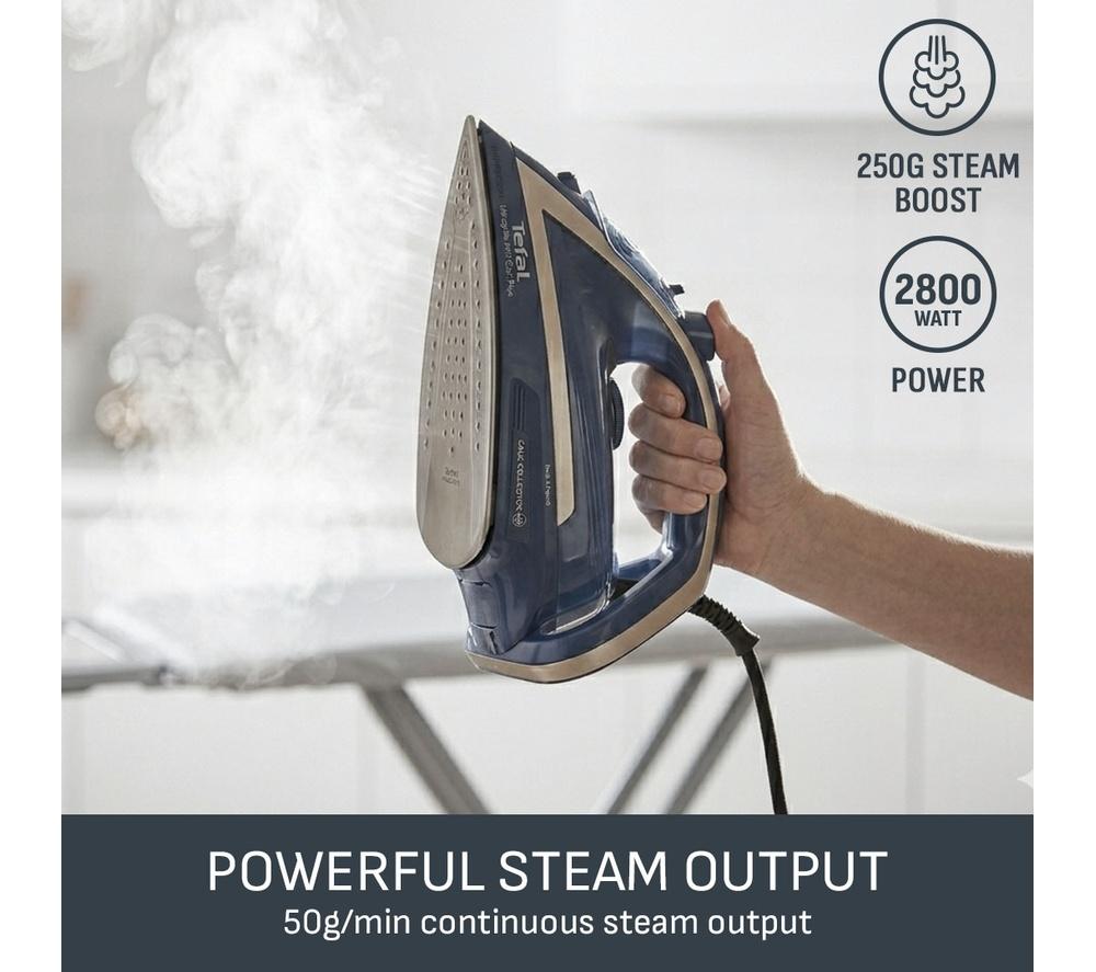 TEFAL Ultraglide Anti-Scale Plus FV5874G0 Steam Iron - Blue & Silver