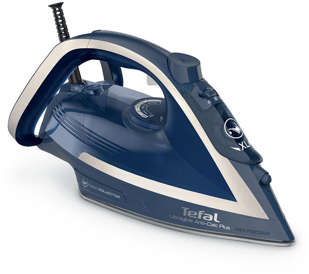TEFAL Ultraglide Anti-Scale Plus FV5874G0 Steam Iron - Blue & Silver