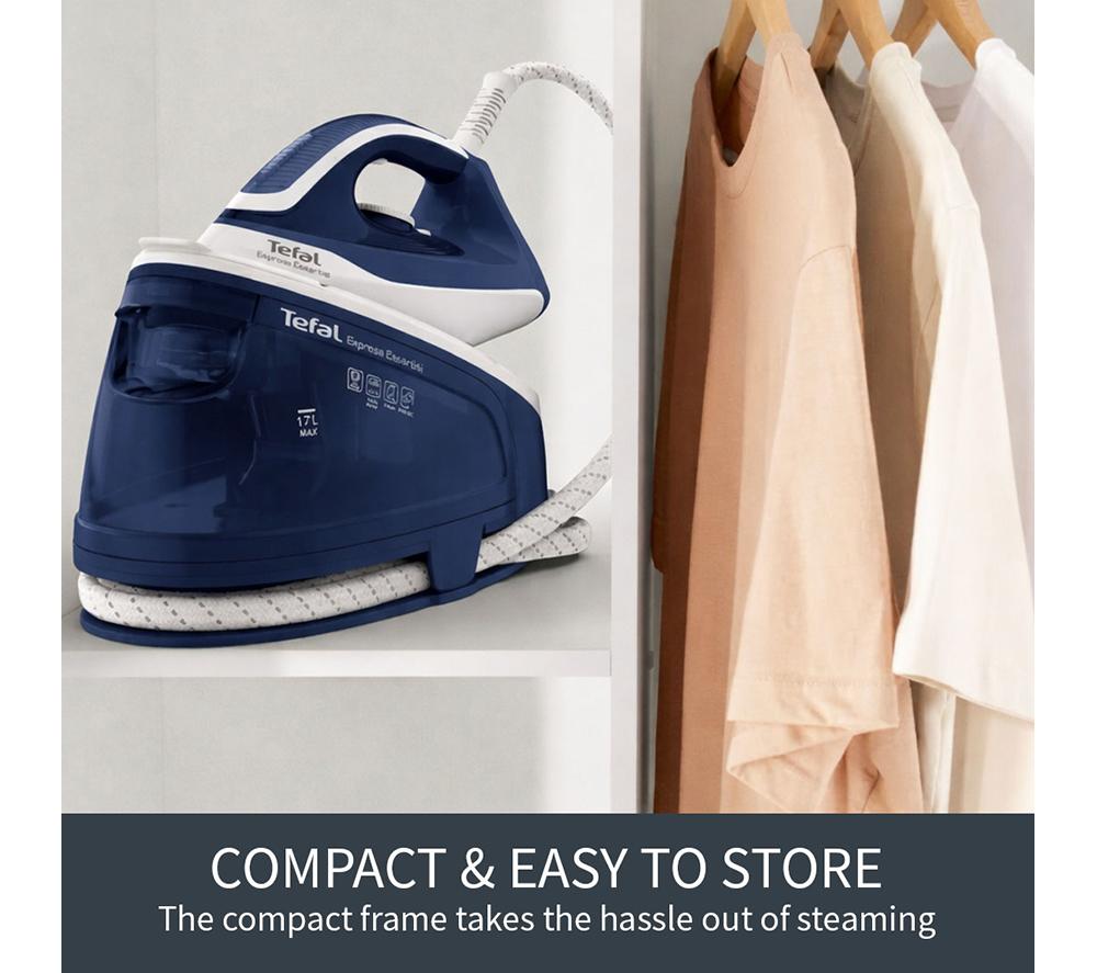 TEFAL Express Essential SV6116 Steam Generator Iron - White & Blue