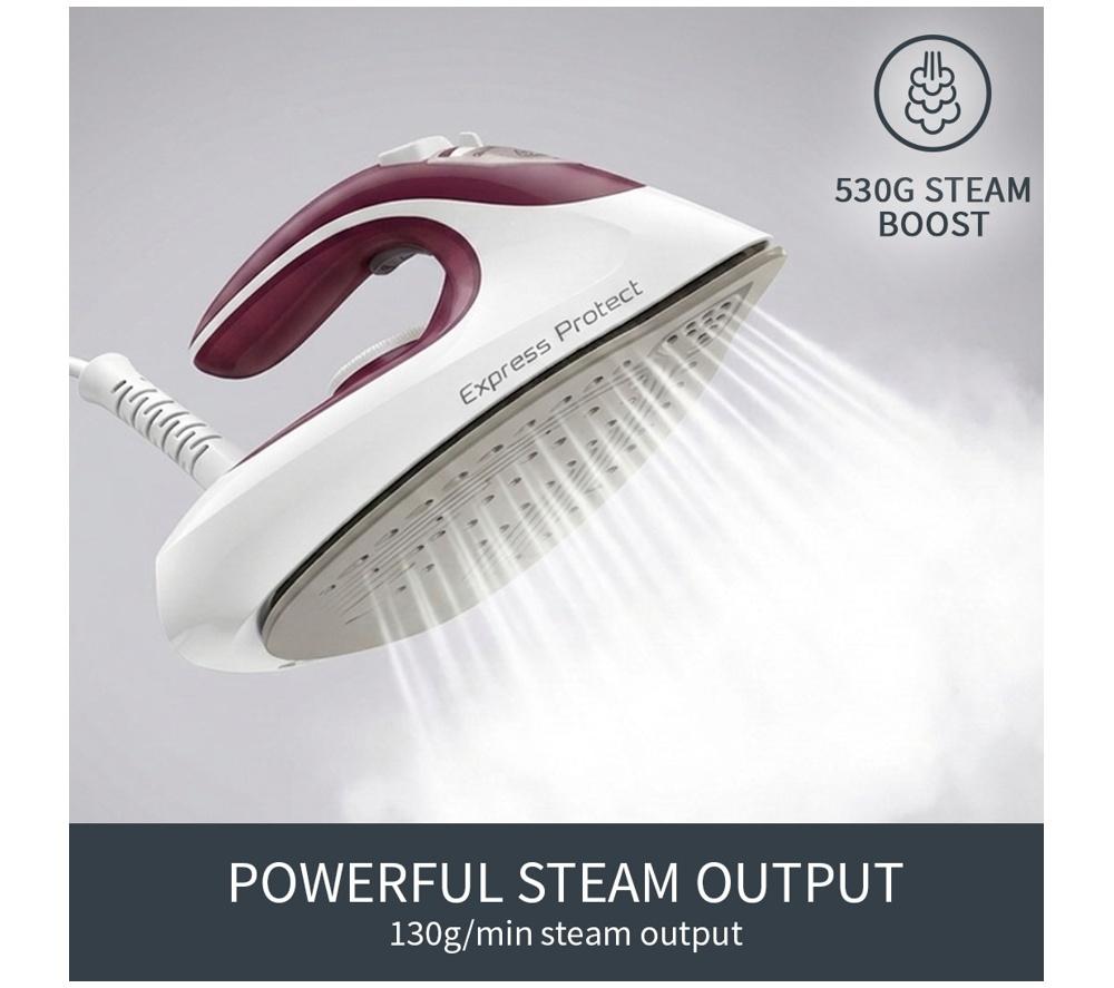 TEFAL Express Protect SV9201 Steam Generator Iron - White & Burgundy