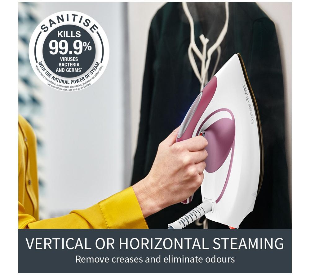 TEFAL Express Protect SV9201 Steam Generator Iron - White & Burgundy