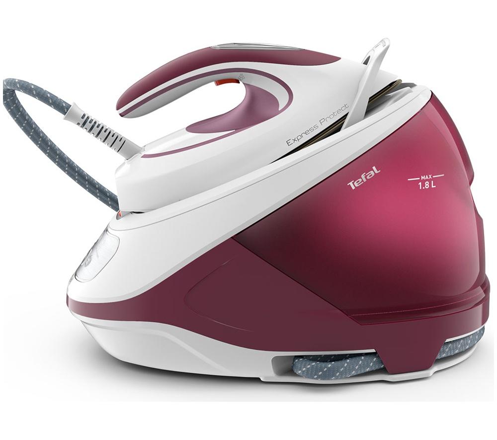 TEFAL Express Protect SV9201 Steam Generator Iron - White & Burgundy