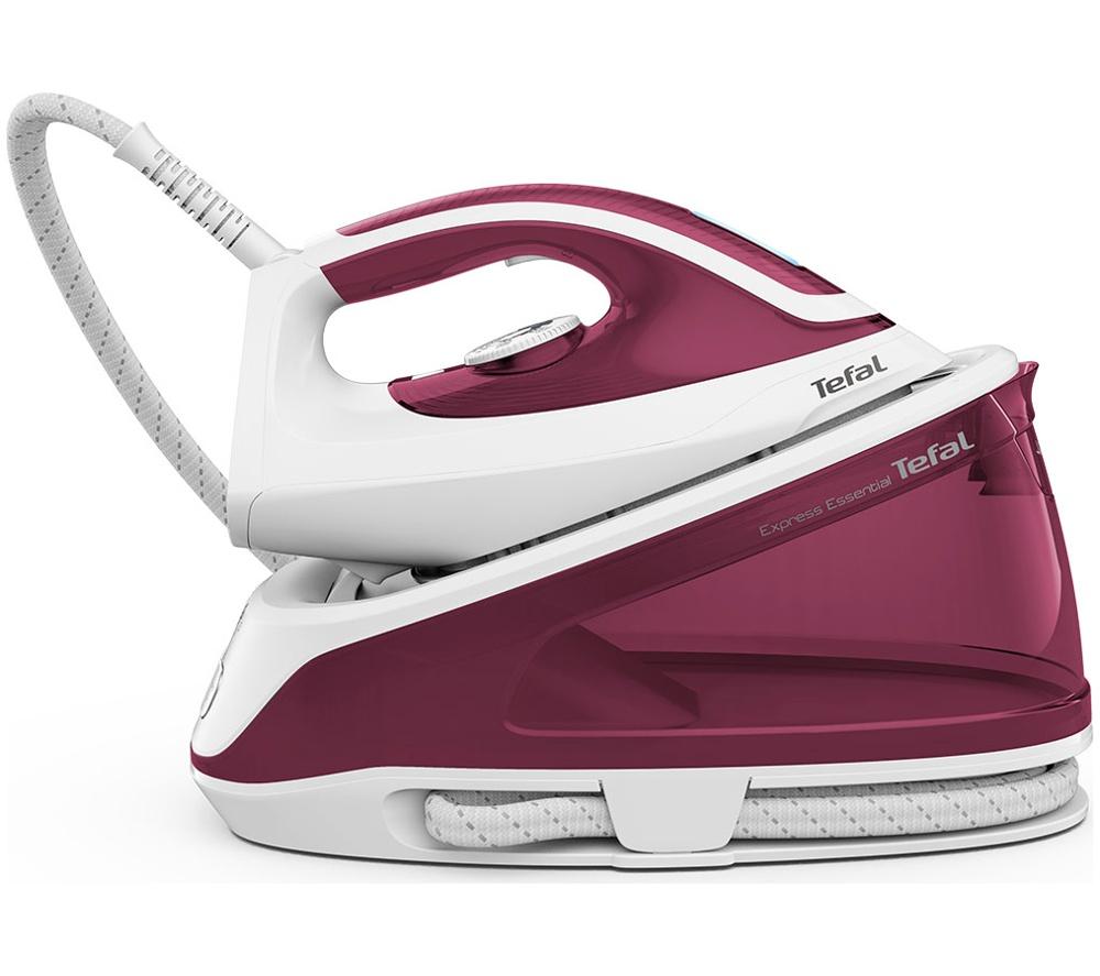 TEFAL Express Essential SV6110 Steam Generator Iron - White & Red