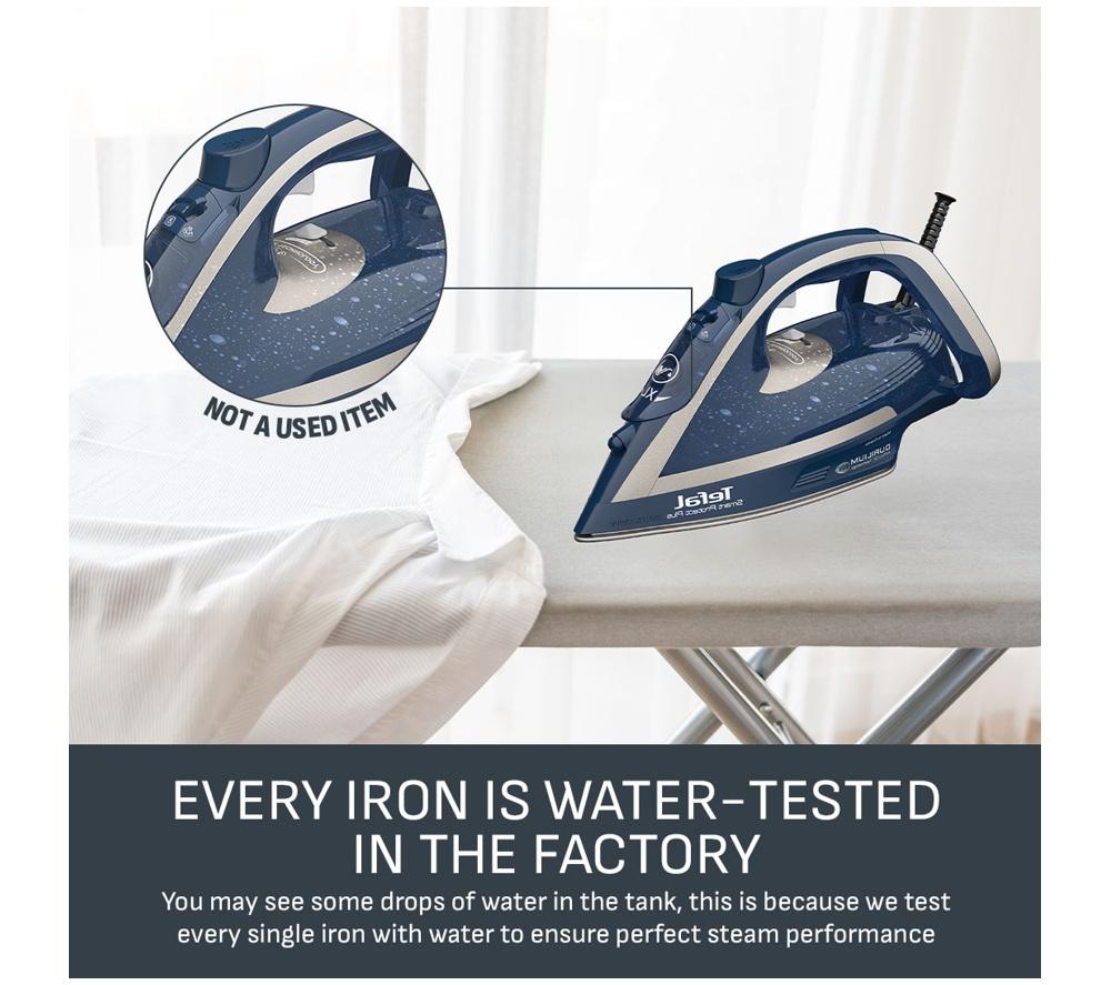 TEFAL Smart Protect Plus FV6872G0 Steam Iron – Blue & Silver