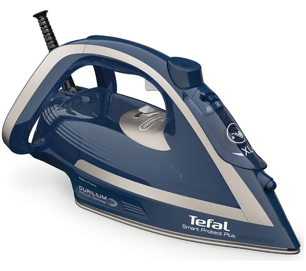TEFAL Smart Protect Plus FV6872G0 Steam Iron – Blue & Silver