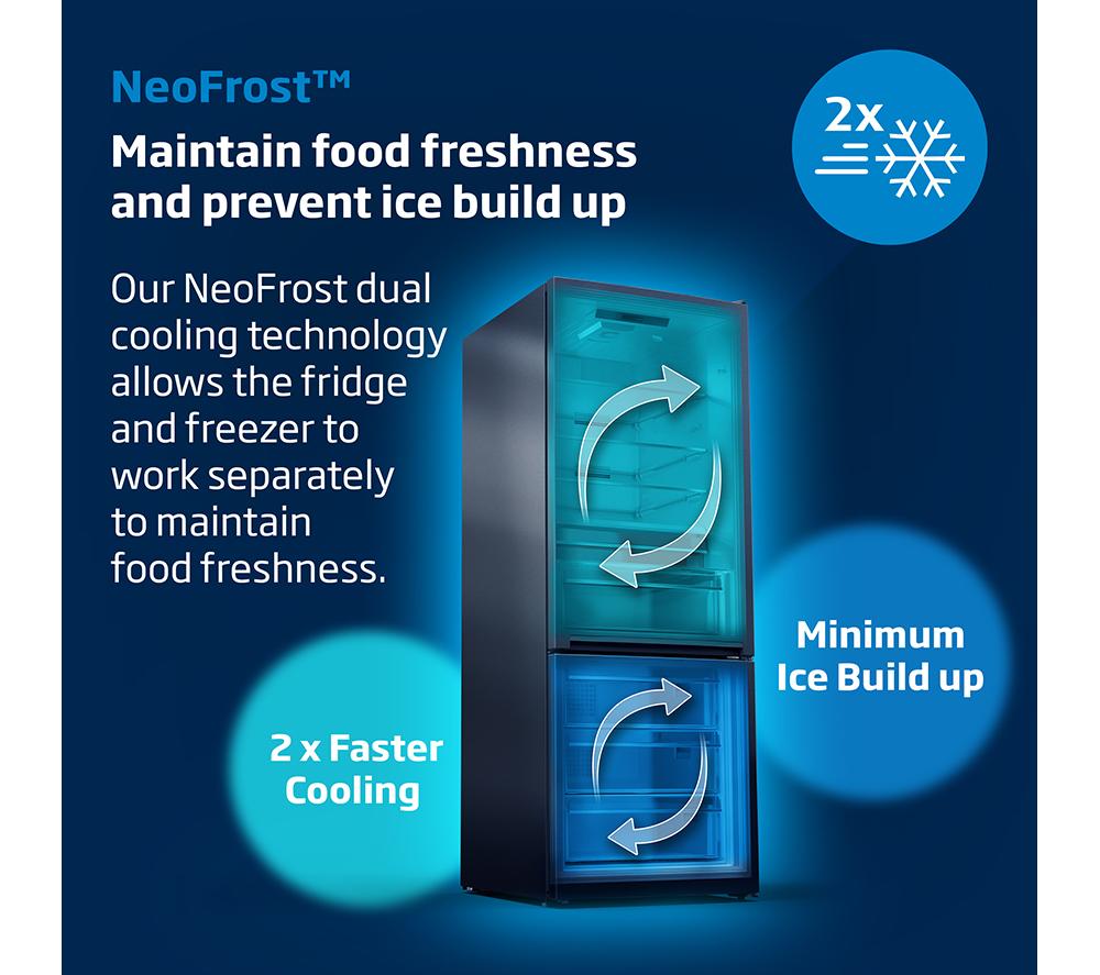 BEKO Pro HarvestFresh CNG4601DVPS 50/50 Fridge Freezer - Stainless Steel Effect