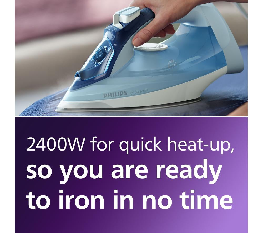 PHILIPS 5000 Series SteamGlide Plus DST5030/26 Steam Iron - Blue