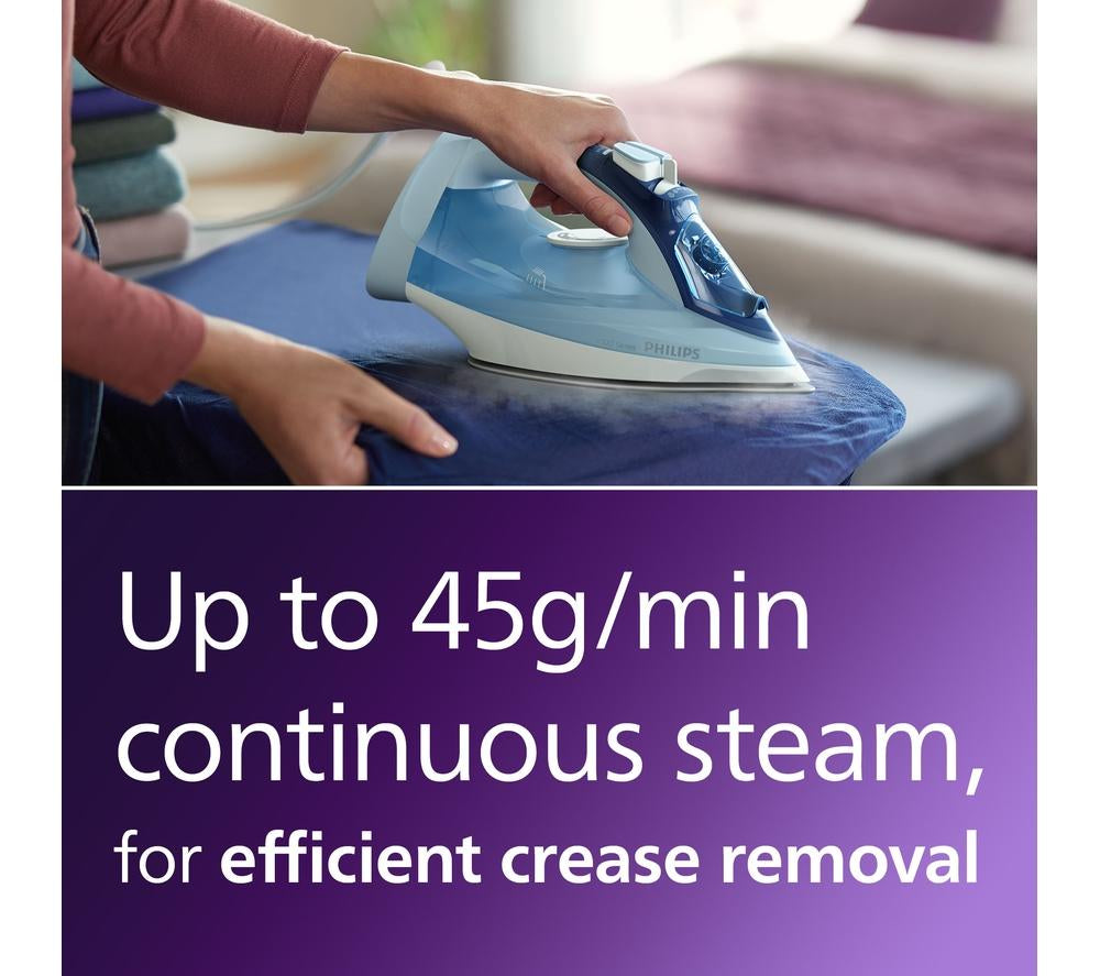 PHILIPS 5000 Series SteamGlide Plus DST5030/26 Steam Iron - Blue