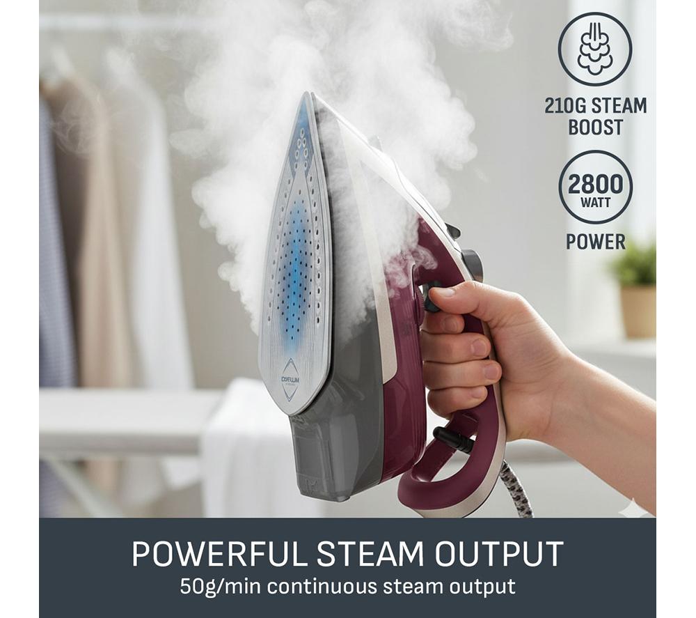 TEFAL Ultraglide Anti-Scale Plus FV5872G0 Steam Iron - Grey & Purple