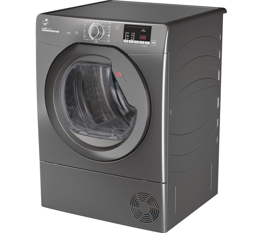 Secadora de condensación HOOVER H-Dry 300 HLE C9DRGR de 9 kg con WiFi - Grafito