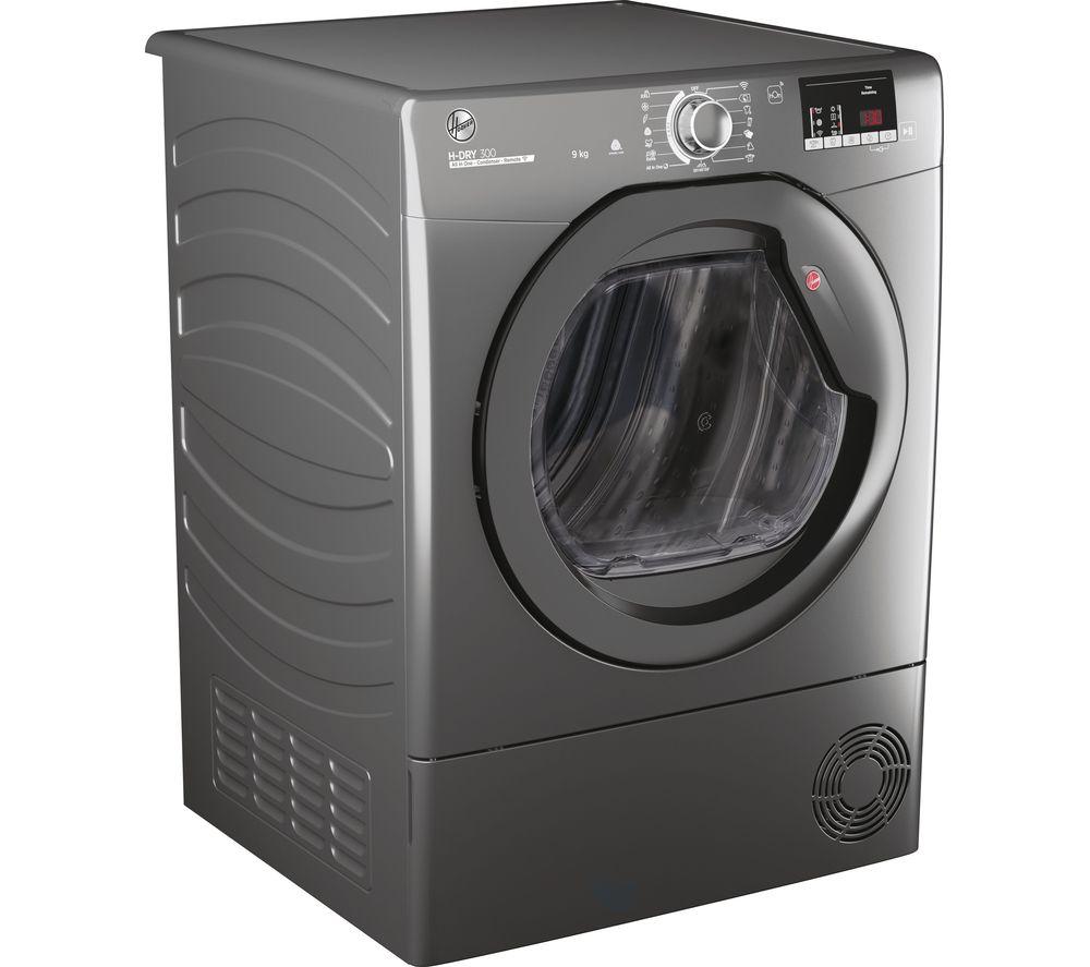 Secadora de condensación HOOVER H-Dry 300 HLE C9DRGR de 9 kg con WiFi - Grafito