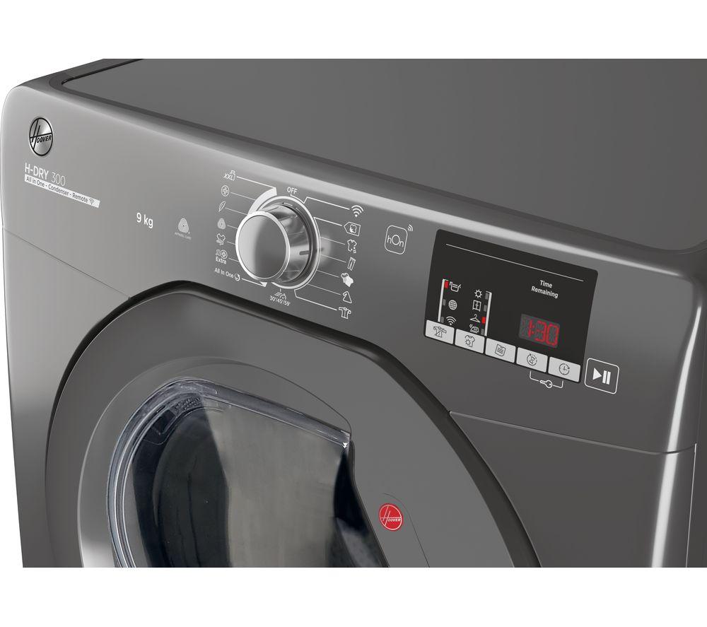 Secadora de condensación HOOVER H-Dry 300 HLE C9DRGR de 9 kg con WiFi - Grafito