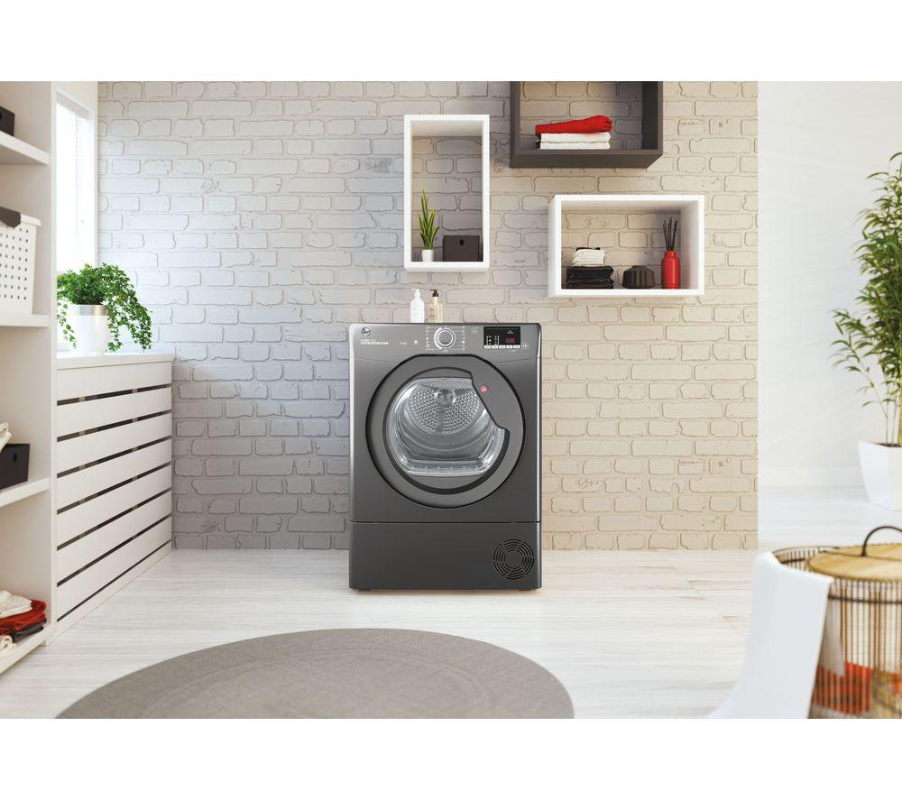 Secadora de condensación HOOVER H-Dry 300 HLE C9DRGR de 9 kg con WiFi - Grafito