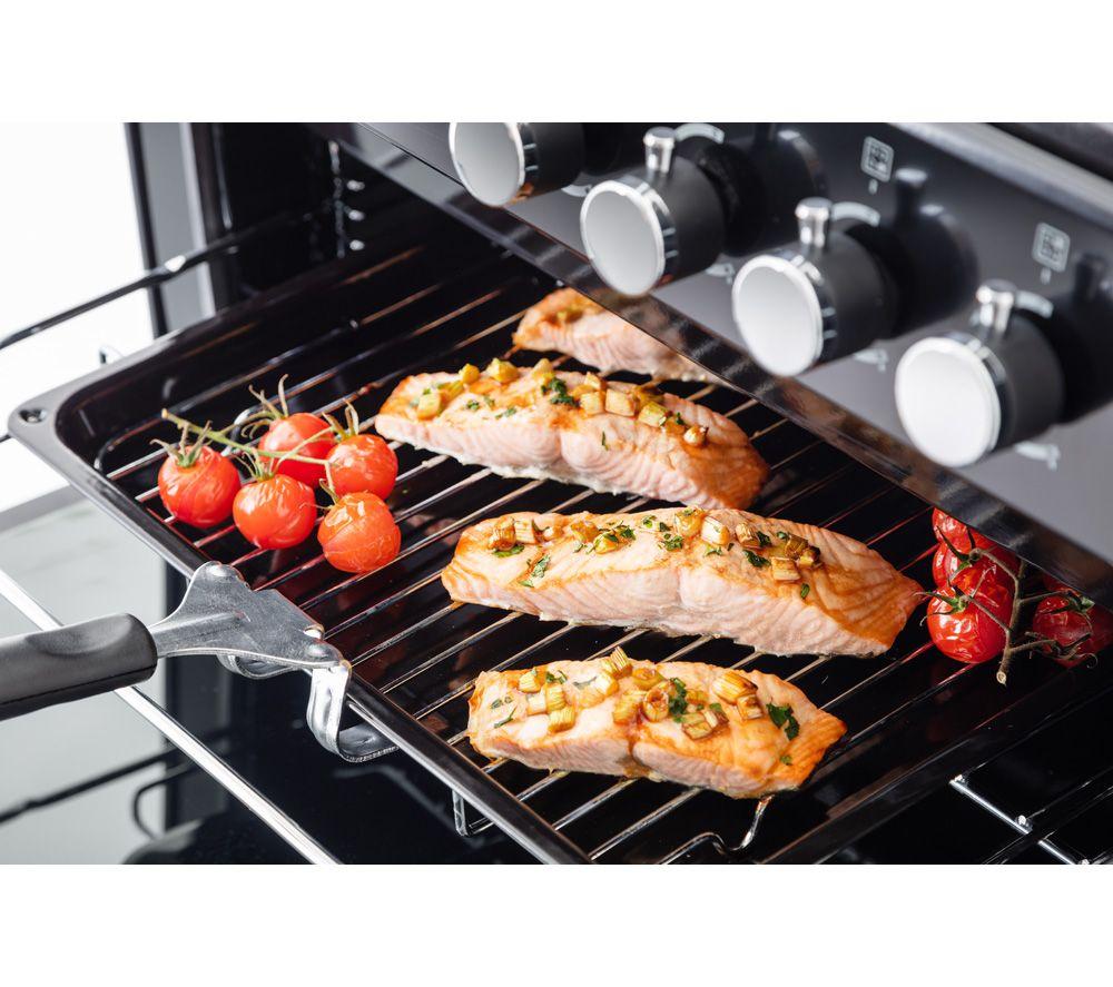 RANGEMASTER Classic CLA60NGFBL/C 60 cm Gasherd - Schwarz & Chrom