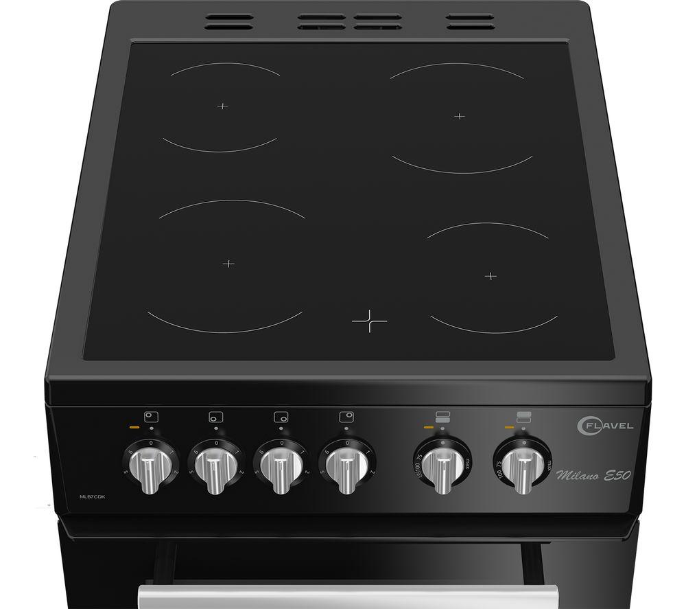 Cocina eléctrica vitrocerámica FLAVEL MLB7CDK de 50 cm - Negra