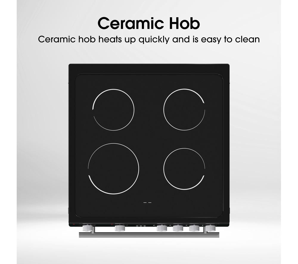 HISENSE HDE3211BBUK Cocina eléctrica vitrocerámica de 60 cm - Negra