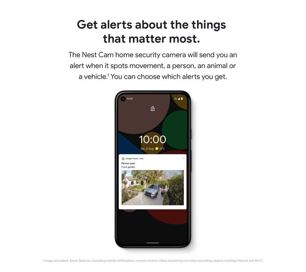 GOOGLE Nest Cam Indoor & Outdoor Smart Security Camera - Battery