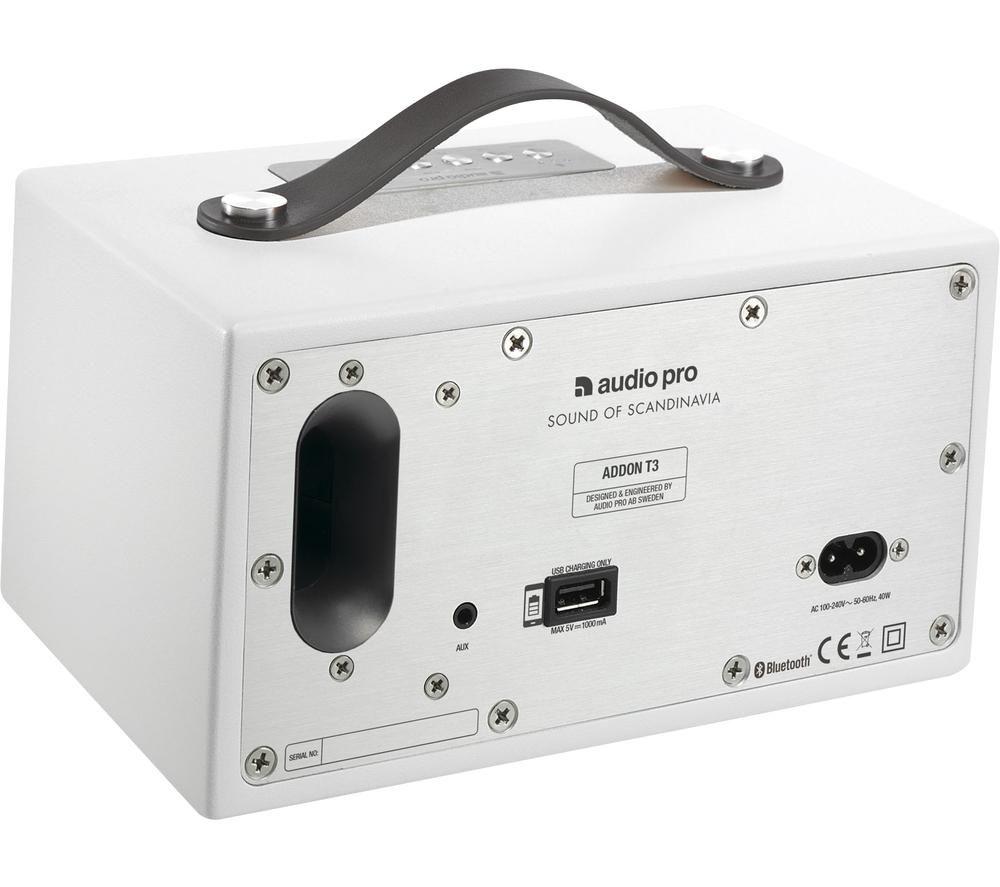 AUDIO PRO Addon T3+ Portable Bluetooth Wireless Speaker - White
