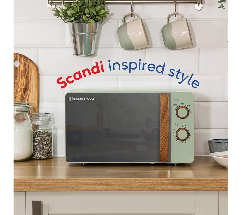 RUSSELL HOBBS Scandi RHMM713MG-N Compact Solo Microwave - Green
