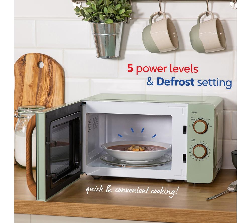 RUSSELL HOBBS Scandi RHMM713MG-N Compact Solo Microwave - Green