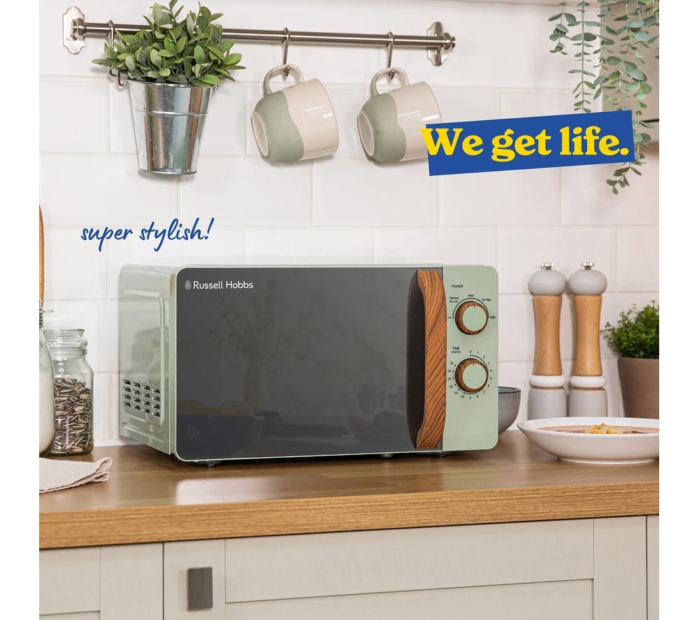 RUSSELL HOBBS Scandi RHMM713MG-N Compact Solo Microwave - Green