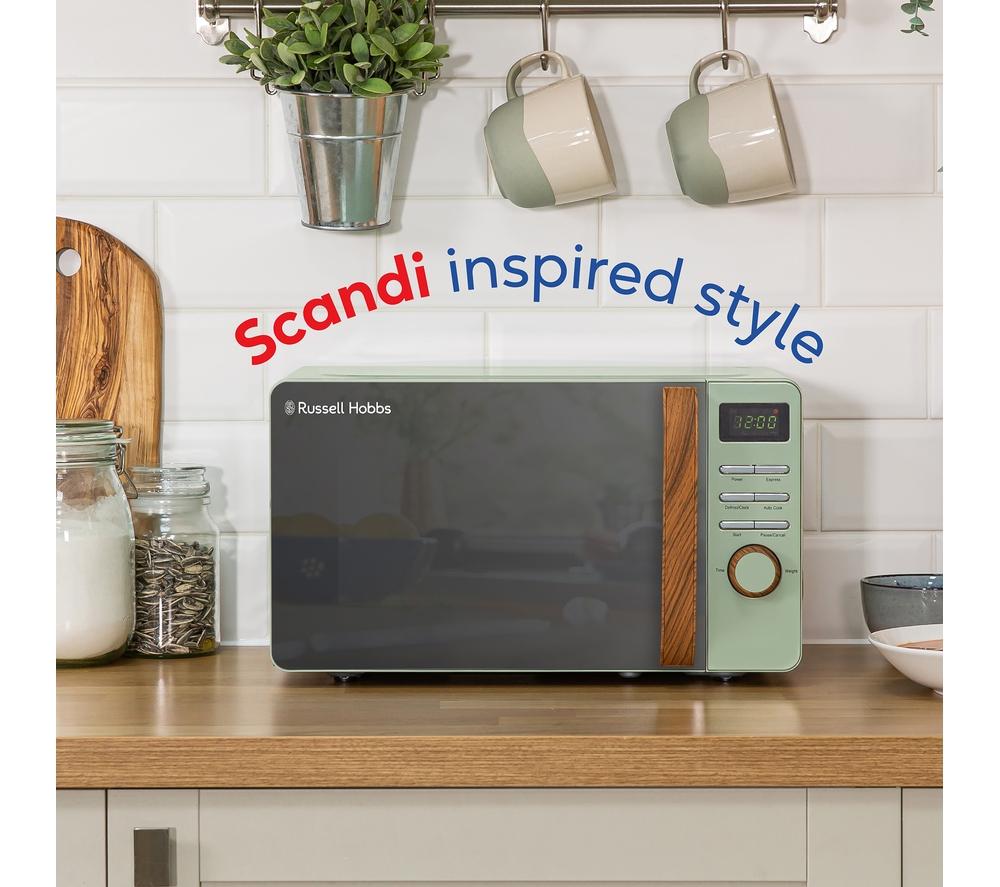 RUSSELL HOBBS Scandi RHMD714MG-N Compact Solo Microwave - Green