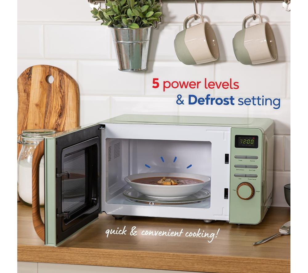 RUSSELL HOBBS Scandi RHMD714MG-N Compact Solo Microwave - Green