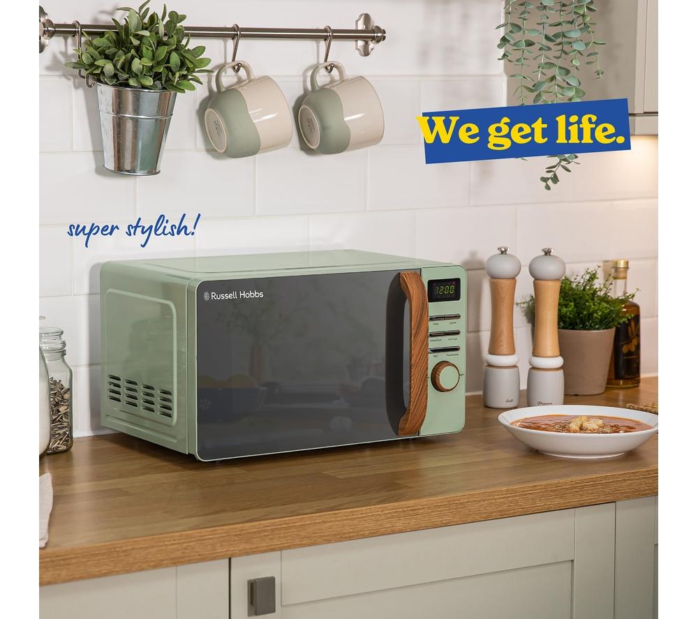 RUSSELL HOBBS Scandi RHMD714MG-N Compact Solo Microwave - Green