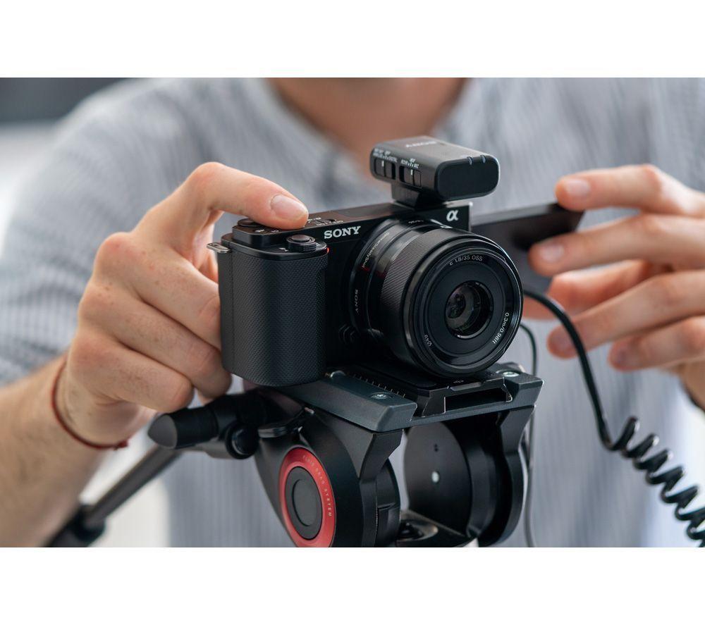 SONY ZV-E10 Mirrorless Vlogging Camera & GP-VPT2BT Shooting Grip Bundle - Body Only