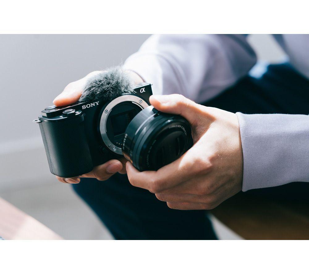 SONY ZV-E10 Mirrorless Vlogging Camera & GP-VPT2BT Shooting Grip Bundle - Body Only
