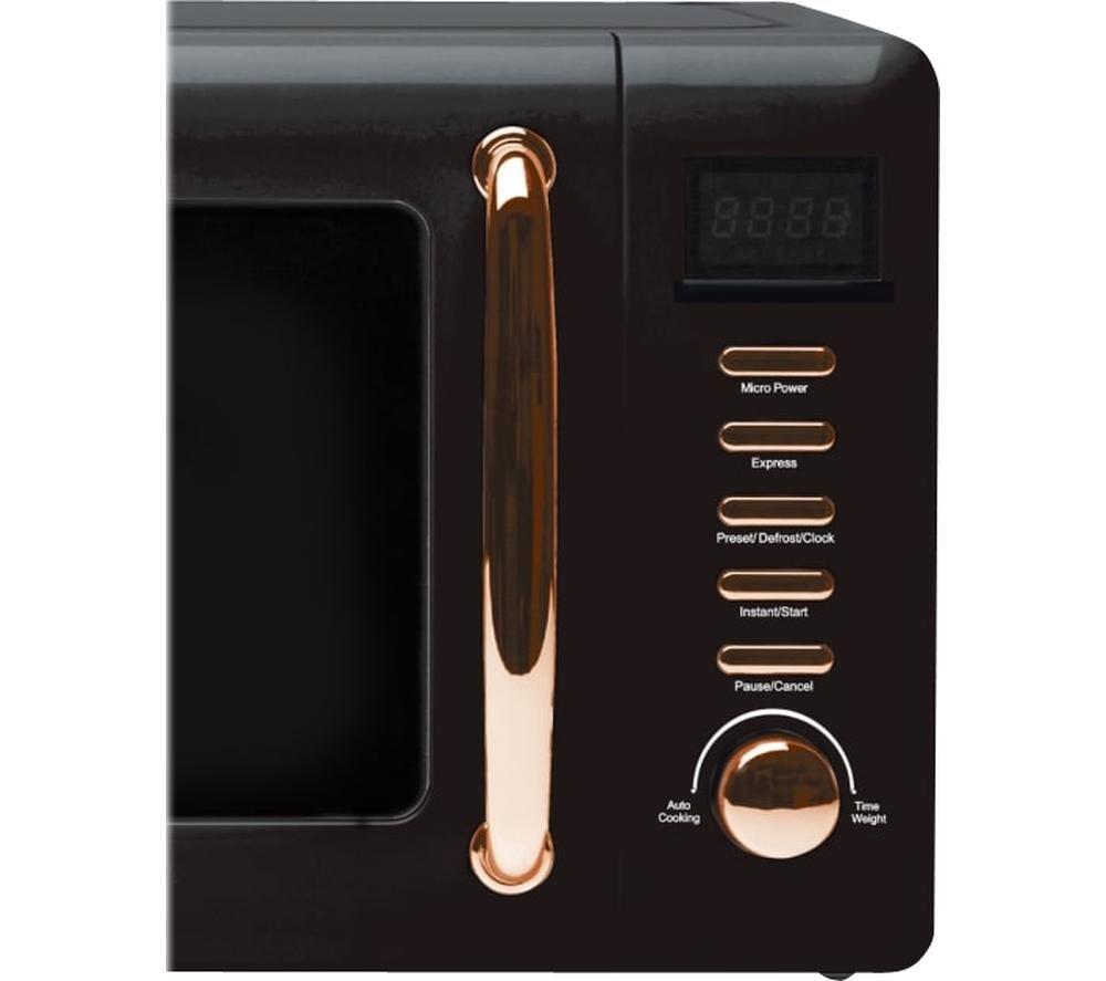 HADEN Salcombe 197061 Solo Microwave - Black & Copper