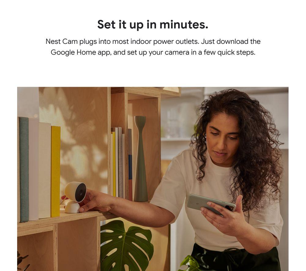 GOOGLE Nest Cam Indoor Smart Security Camera - Wired