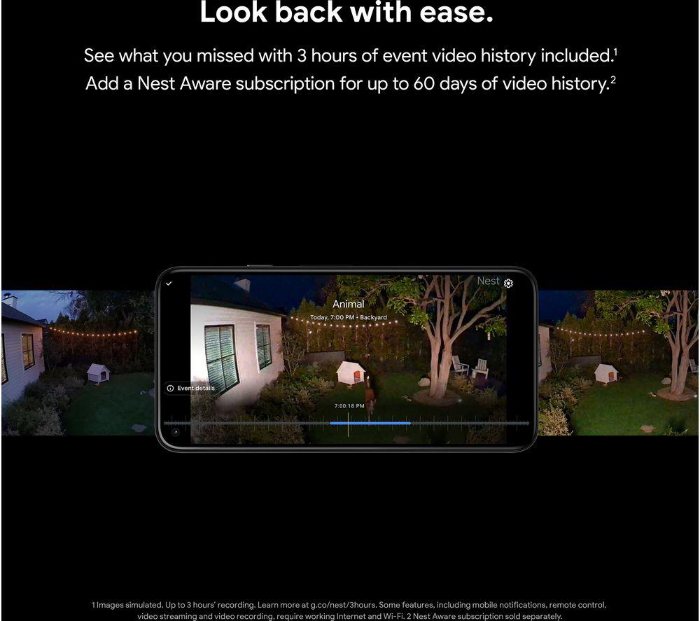 GOOGLE Nest Cam Outdoor Smart Security Camera with Floodlight - Wired