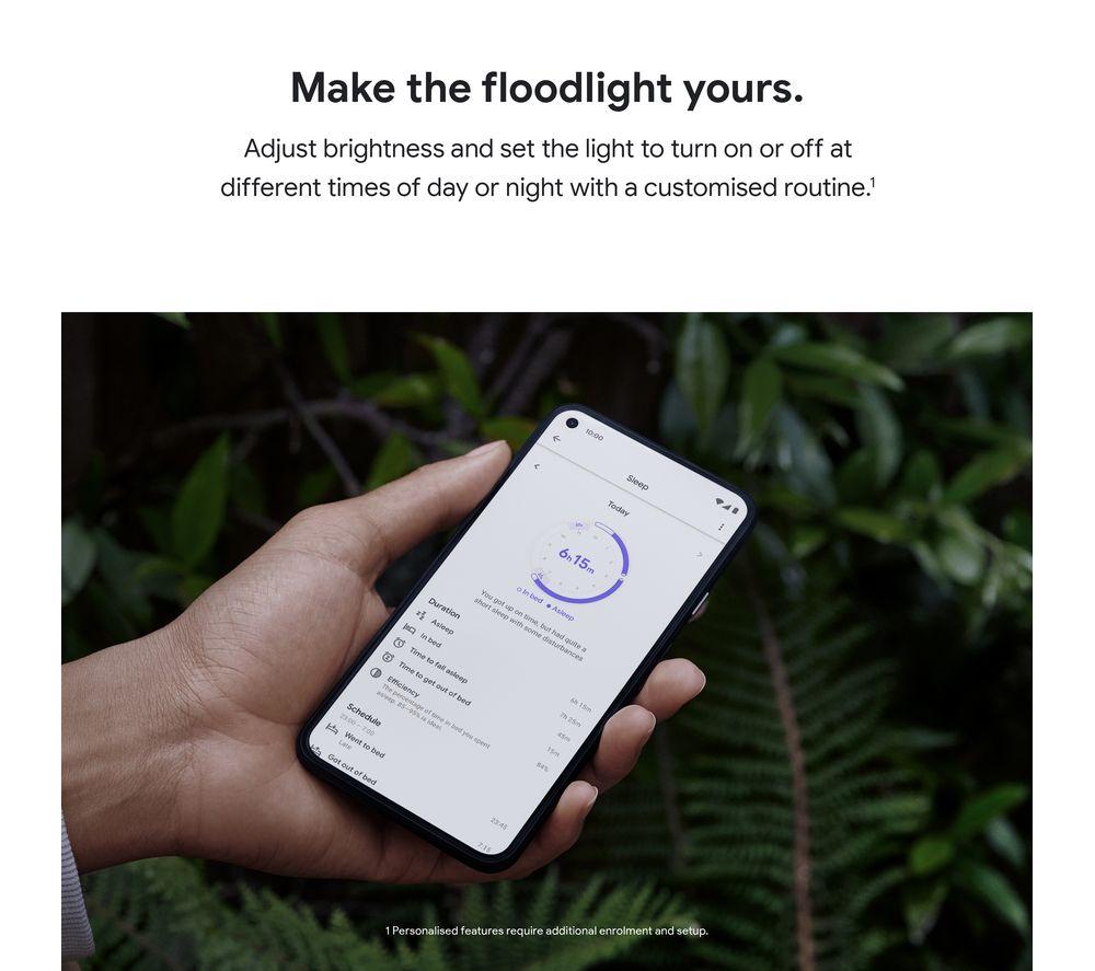 GOOGLE Nest Cam Outdoor Smart Security Kamera mit Flutlicht – kabelgebunden
