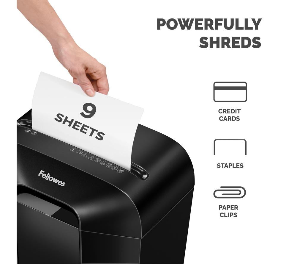 FELLOWES Powershred LX50 Cross Cut Paper Shredder - Black