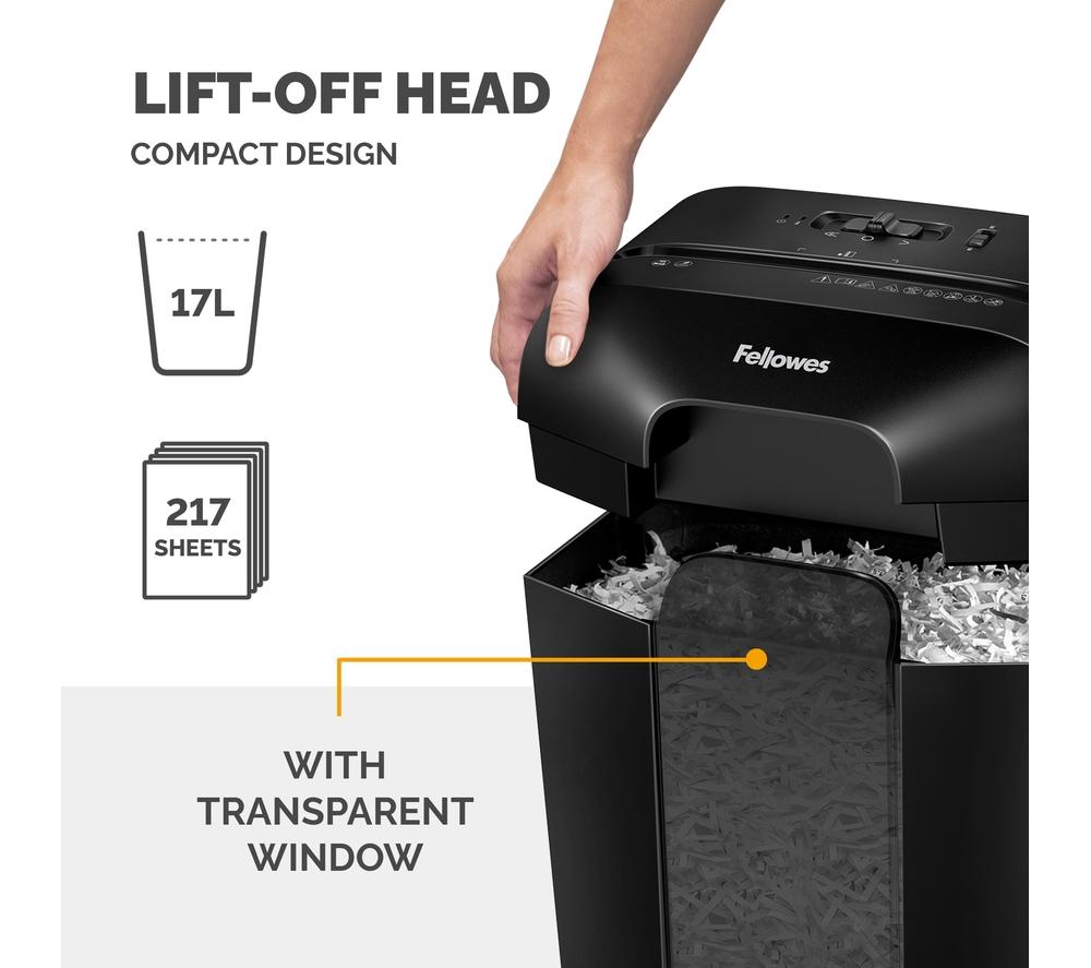 FELLOWES Powershred LX50 Aktenvernichter mit Partikelschnitt – Schwarz