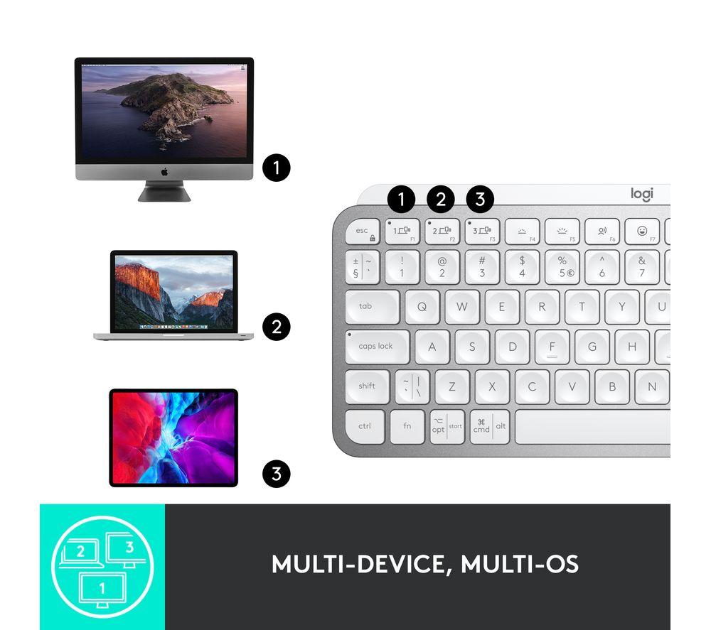 Teclado inalámbrico LOGITECH MX Keys Mini - Gris pálido