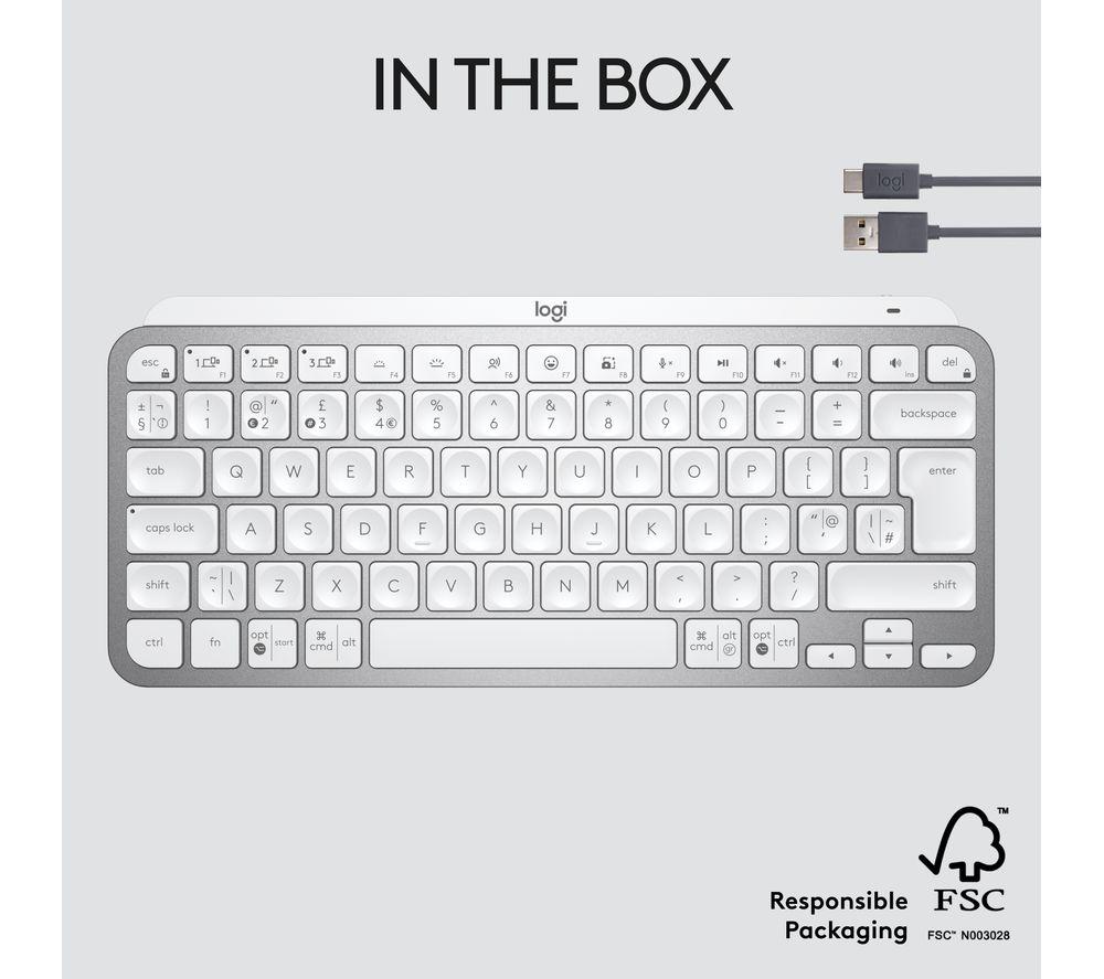 Teclado inalámbrico LOGITECH MX Keys Mini - Gris pálido