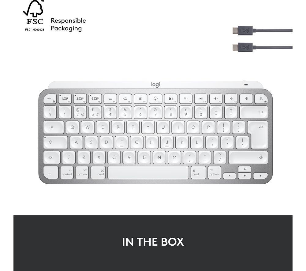 Teclado inalámbrico Logitech MX Keys Mini para Mac - Gris pálido