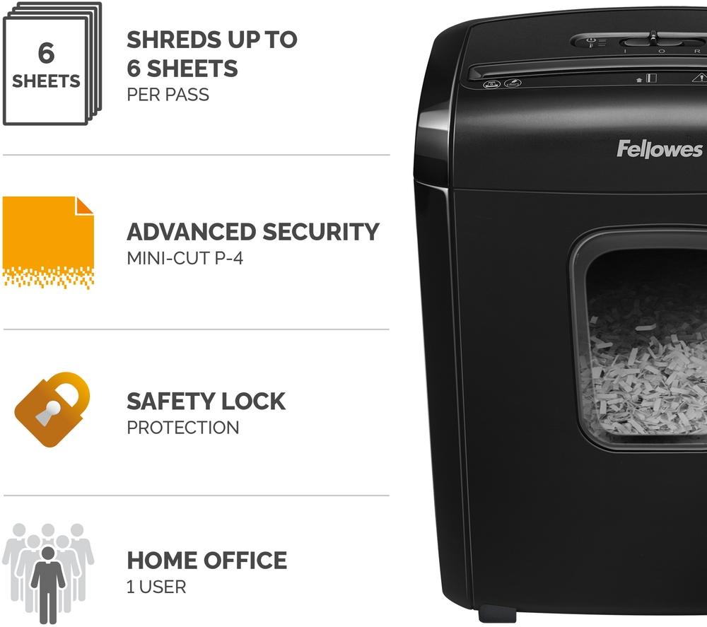 FELLOWES Powershred 6M Micro Cut Paper Shredder