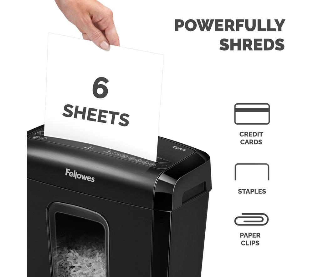 FELLOWES Powershred 6M Micro Cut Paper Shredder