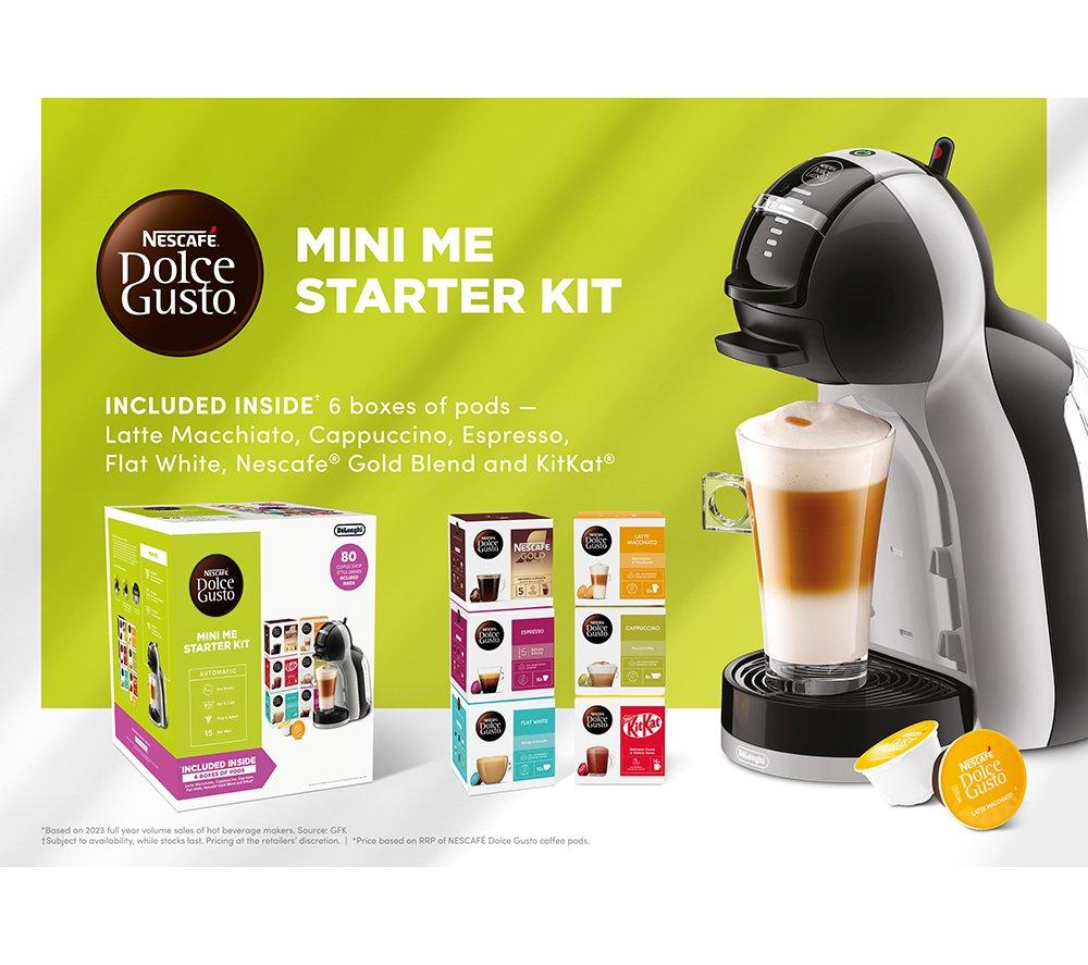 DOLCE GUSTO by De'Longhi Mini Me Pod EDG155.BG Coffee Machine Starter Kit - Grey & Black