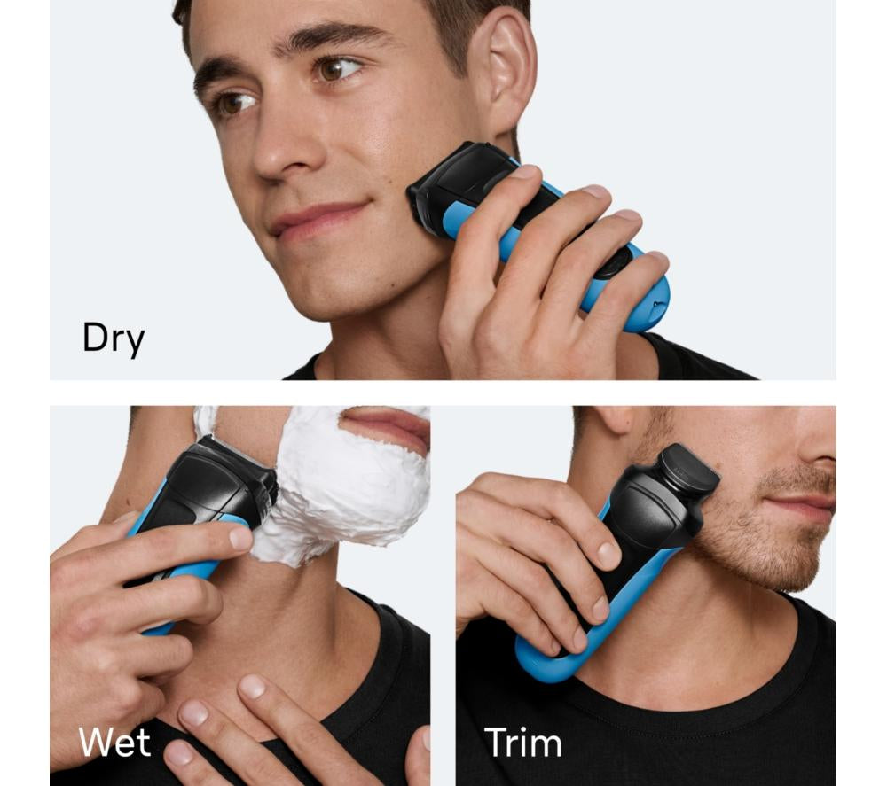 BRAUN Series 3 310BT Wet & Dry Shaver - Blue & Black