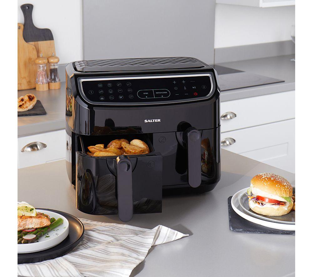 SALTER CUR4692BLK Dual Cook Pro Air Fryer – Black