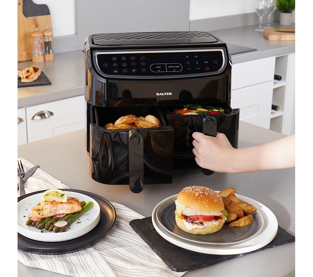 SALTER CUR4692BLK Dual Cook Pro Air Fryer – Black